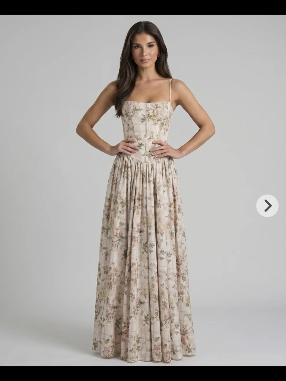 Sleeveless Floral Maxi Dress in Blush Pink